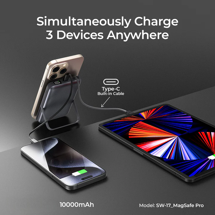 SiGMA Wireless Power Bank 10000mAh SW-17 MagSafe Pro