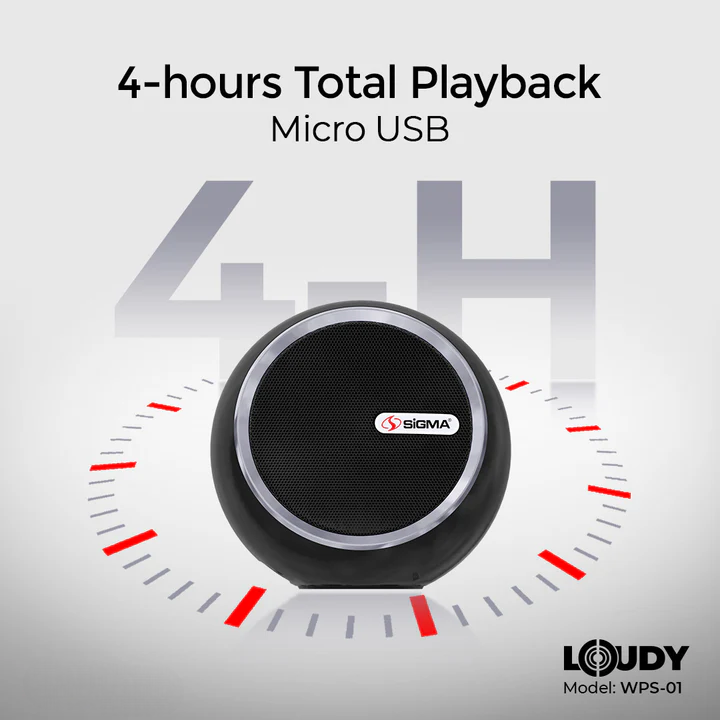 SiGMA Loudy Portable Speaker WPS-01