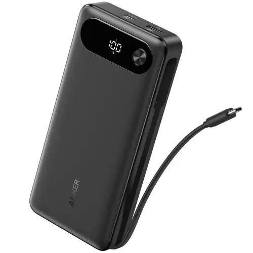 ANKER Power Bank 20000mAh 87W Portable Charger with Built-in USB-C Cable